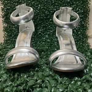 Silver High Heel Sandals